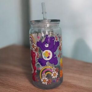 16 oz Care Bears Tumbler with Straw BPA Free Durble Hard Plastic